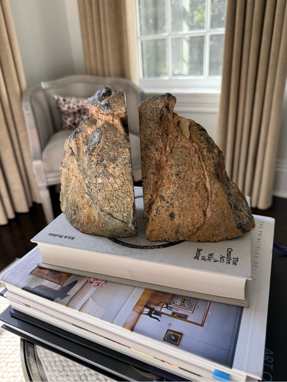 Natural agate bookend pair - Picture 4 of 8